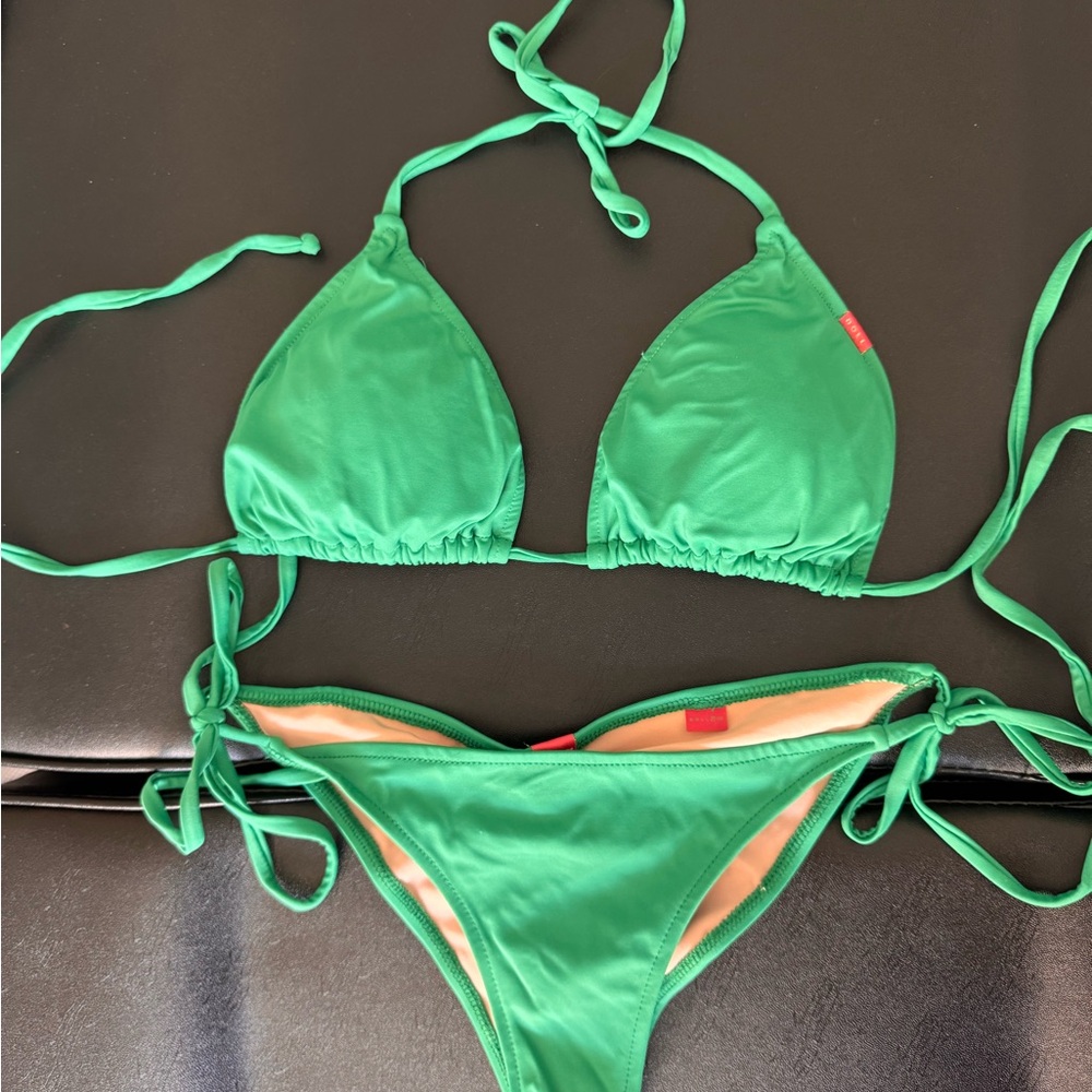 Doll swimwear Green Triangle Bikini Set